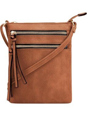 Stylish Multi-Pocket Crossbody Bag with Zipper Closure - Versatile Shoulder